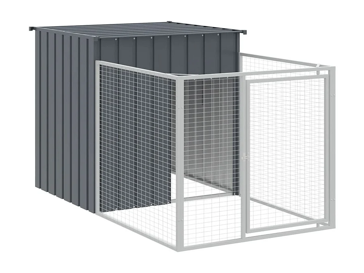 Niche pour chien avec cour anthracite 110x1221x110 cm