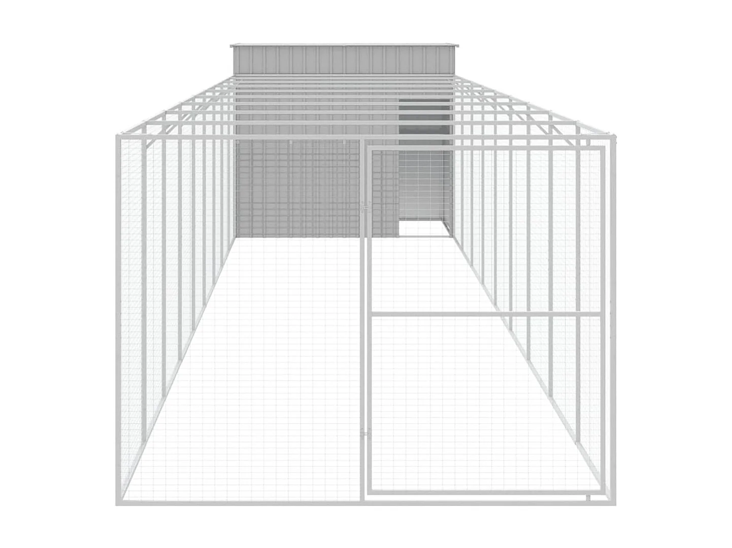 Niche pour chien avec cour gris clair 214x1069x181 cm