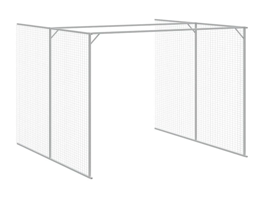 Niche pour chien avec cour gris clair 214x1069x181 cm