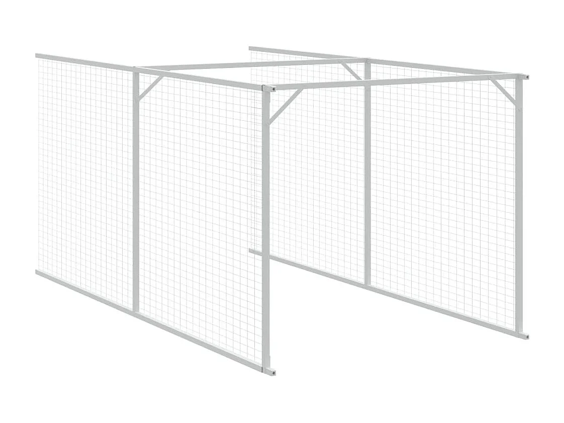 Niche pour chien avec toit anthracite acier galvanisé