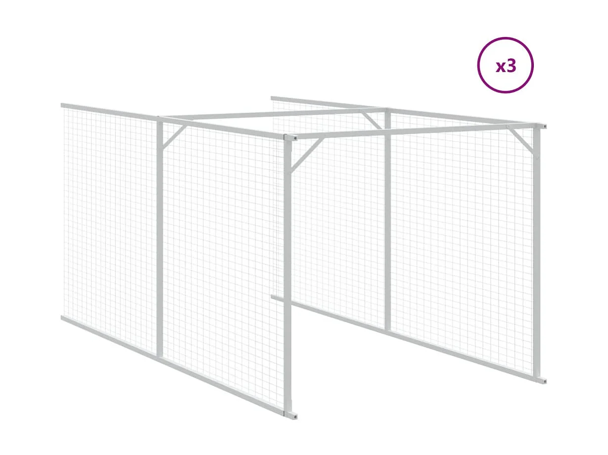 Niche pour chien avec toit anthracite acier galvanisé