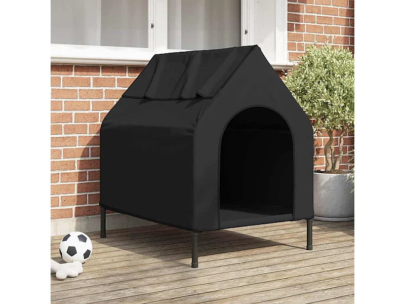 Maison pour Chiens Noir 90 x 65 x 85 cm Tissu Oxford et Acier