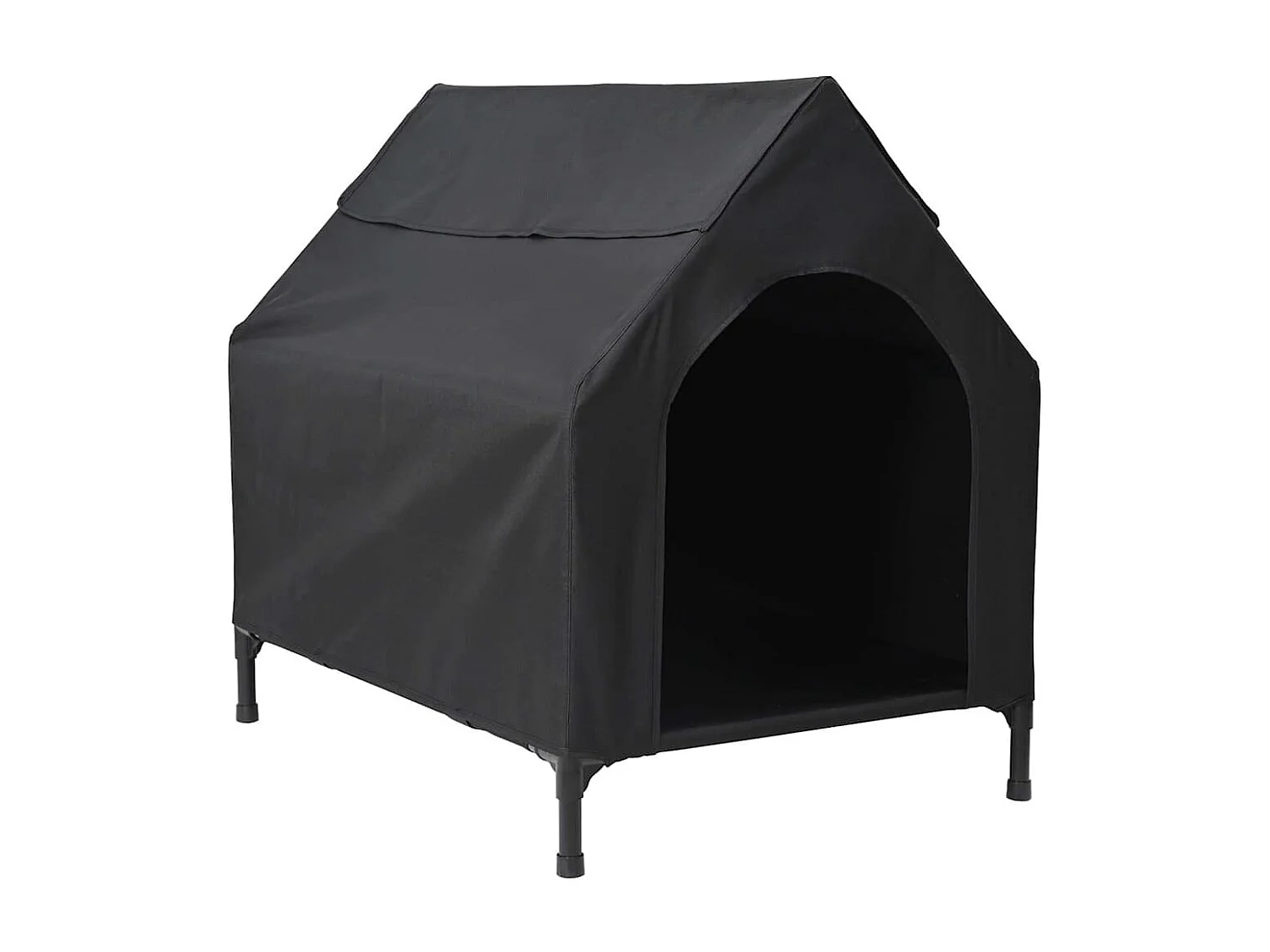 Casa para perros Negro 90 x 65 x 85 cm Tela Oxford y Acero
