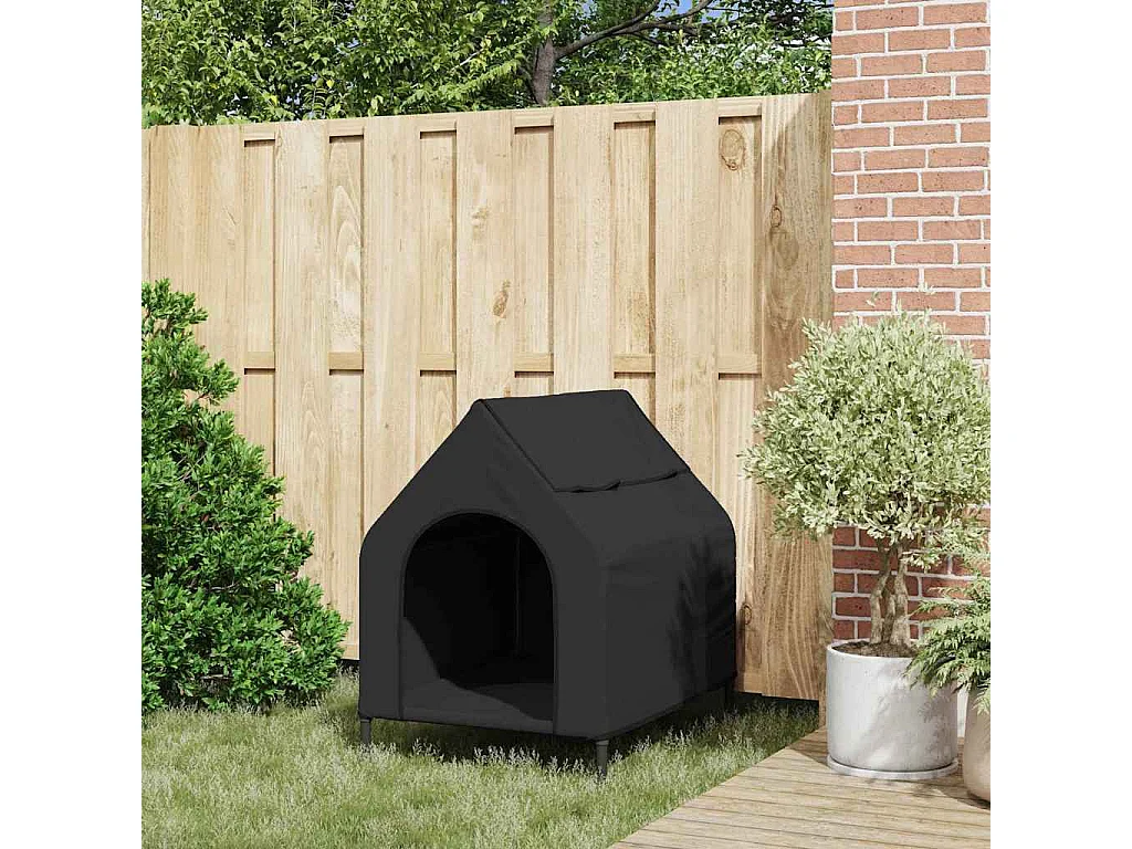 Maison pour Chiens Noir 90 x 65 x 85 cm Tissu Oxford et Acier