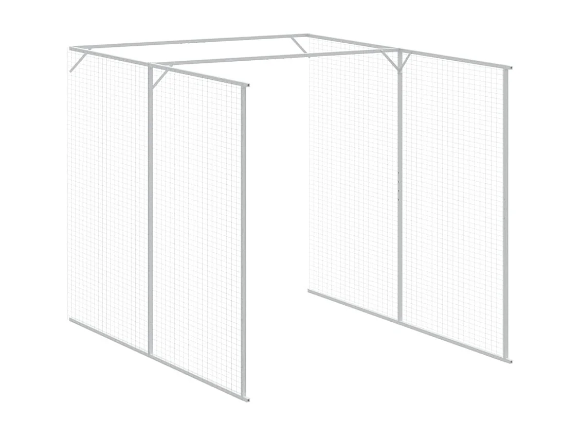 Niche pour chien avec cour anthracite 165x659x181 cm