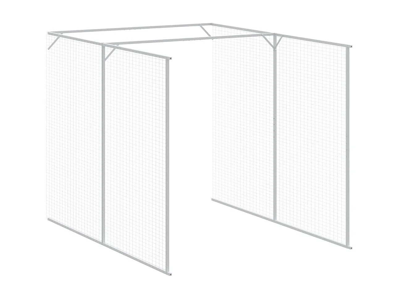 Niche pour chien avec cour anthracite 165x659x181 cm