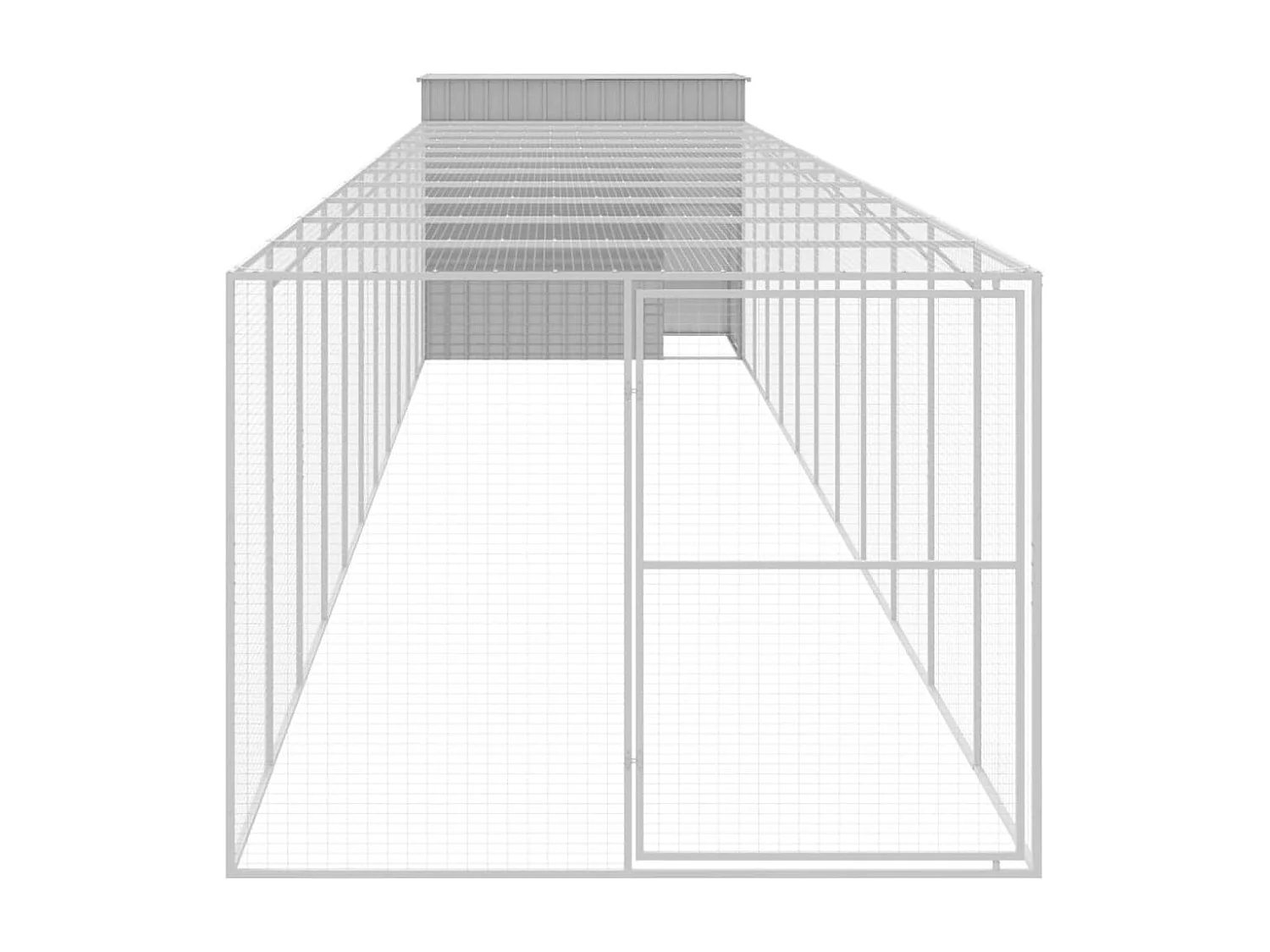 Niche pour chien avec cour gris clair 214x1273x181 cm