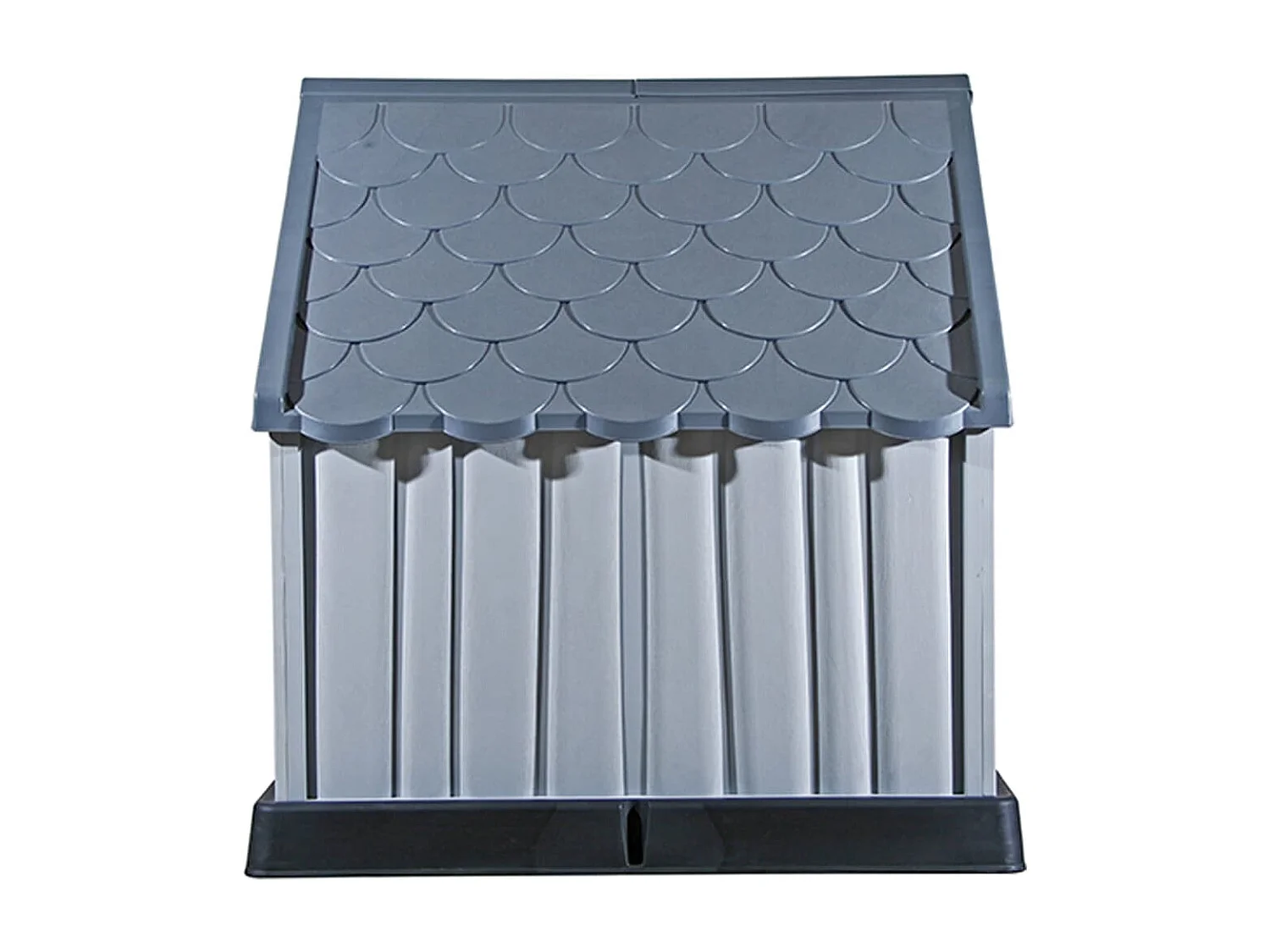 Casota para cão 92x87x91 cm plástico cinzento