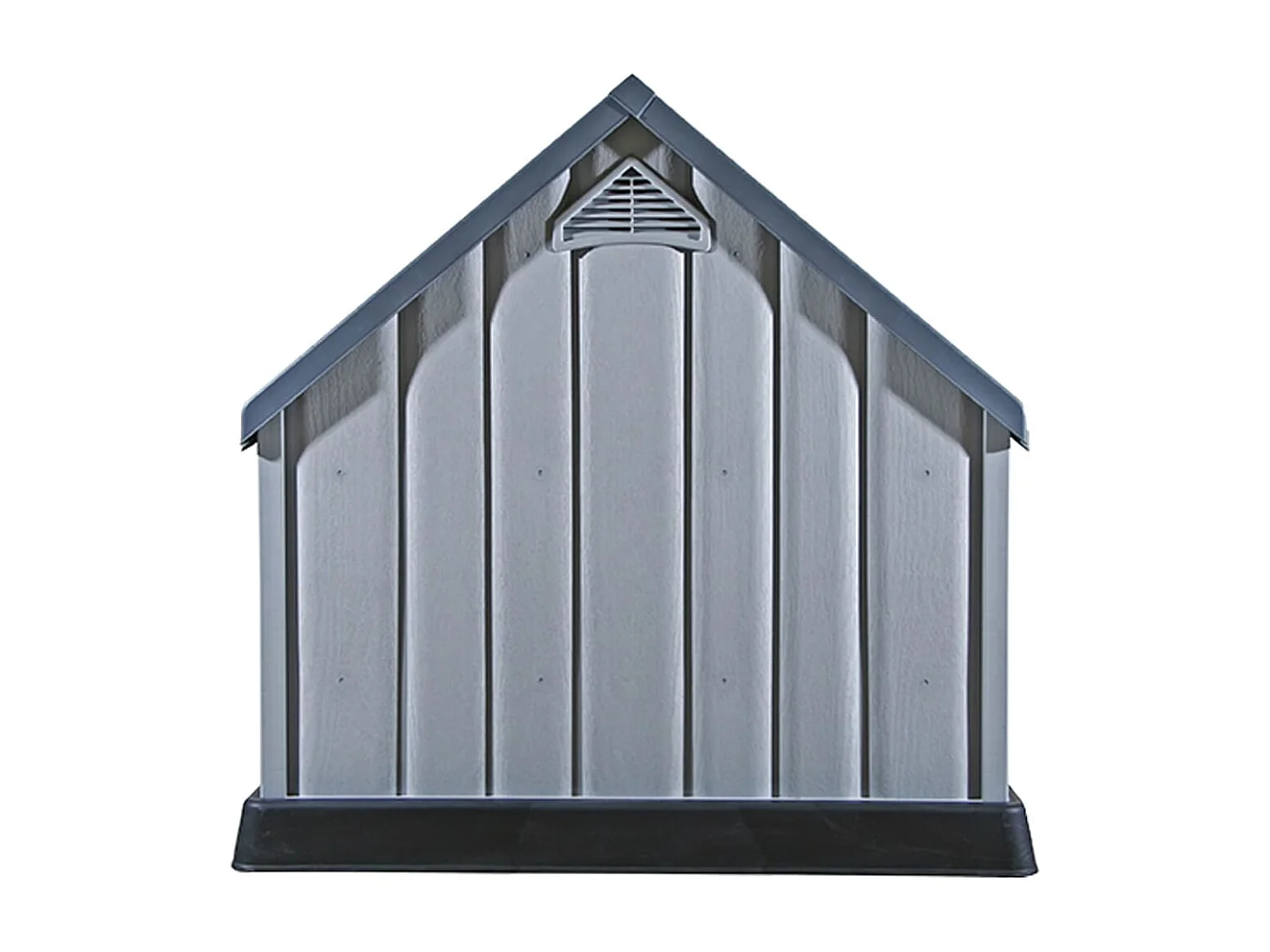 Casota para cão 92x87x91 cm plástico cinzento