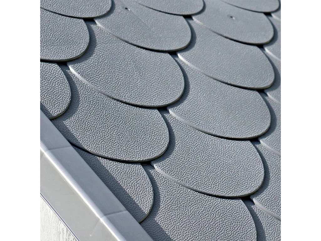 Casota para cão 92x87x91 cm plástico cinzento