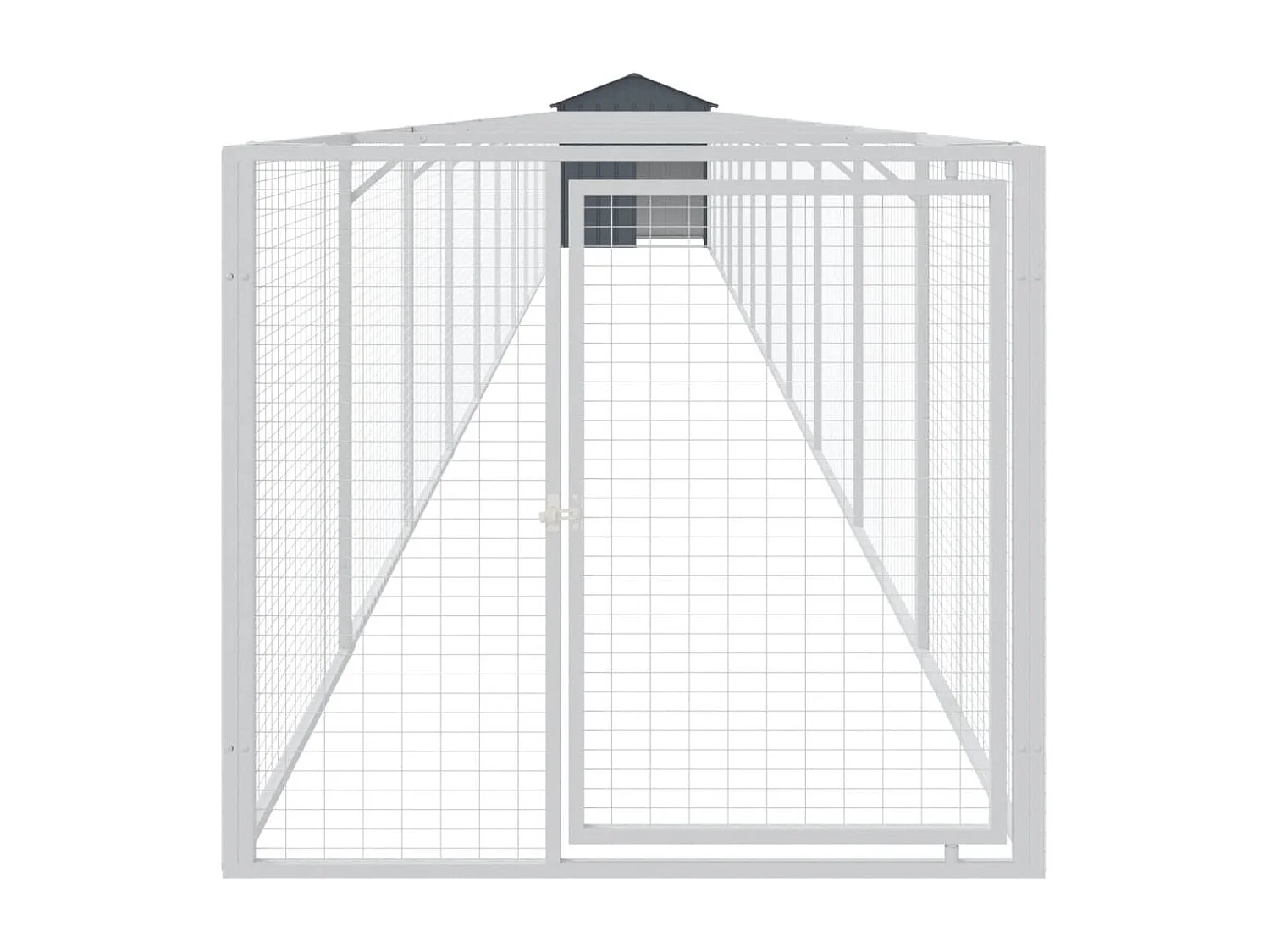 Casota para cães com telhado aço galvanizado antracite