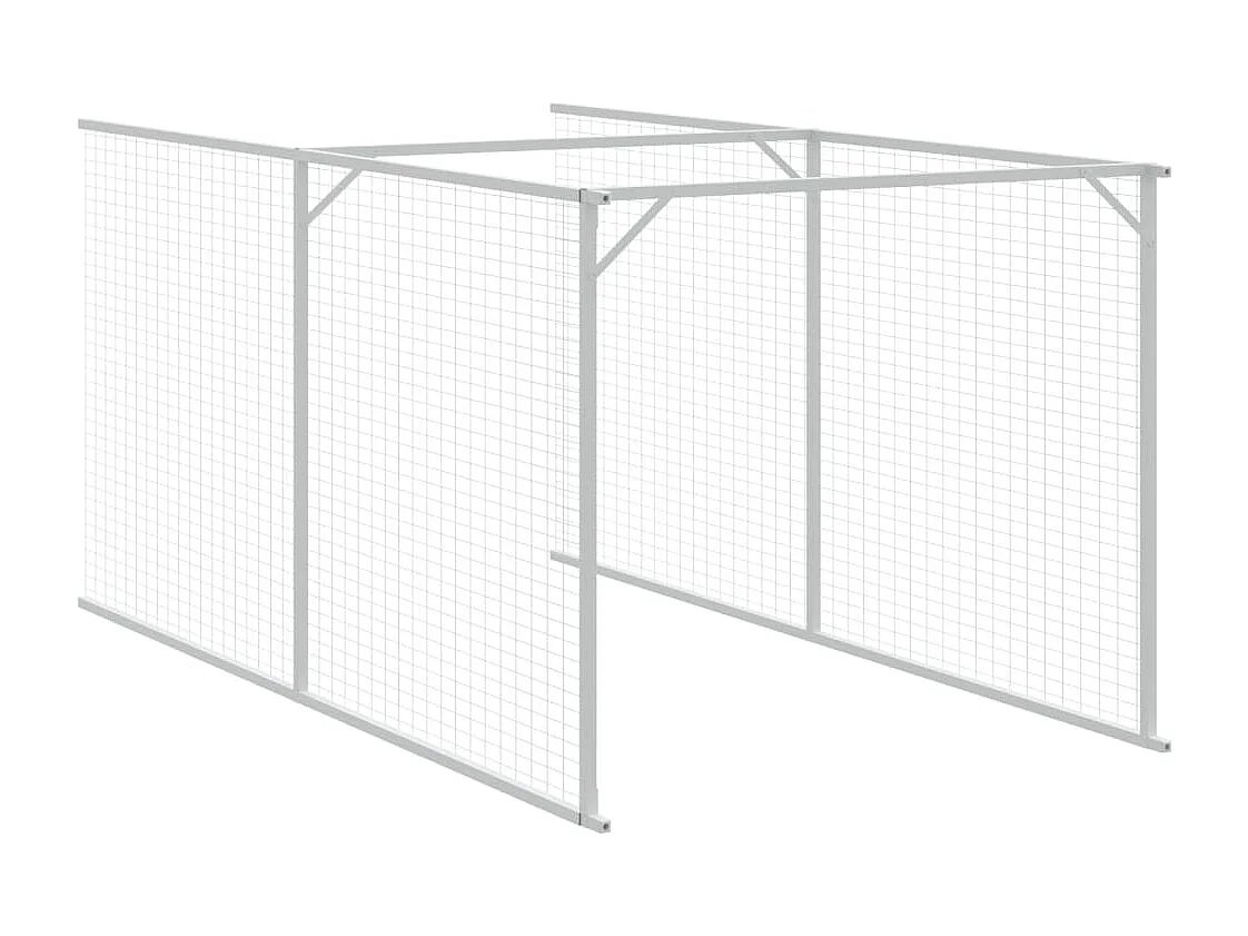 Niche pour chien avec toit anthracite acier galvanisé