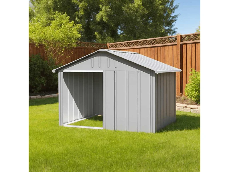 Niche pour chien Gris 116,5x103x81,5 cm Acier galvanisé