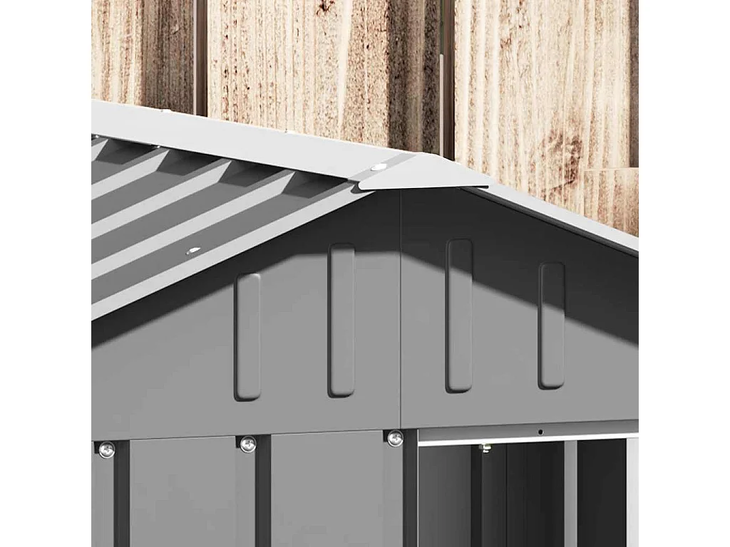 Niche pour chien Gris 116,5x103x81,5 cm Acier galvanisé