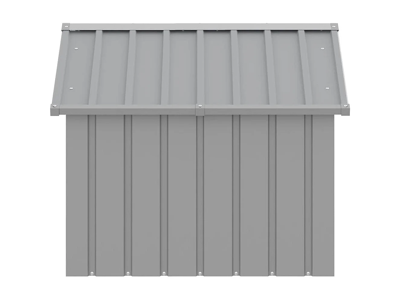 Niche pour chien Gris 116,5x103x81,5 cm Acier galvanisé