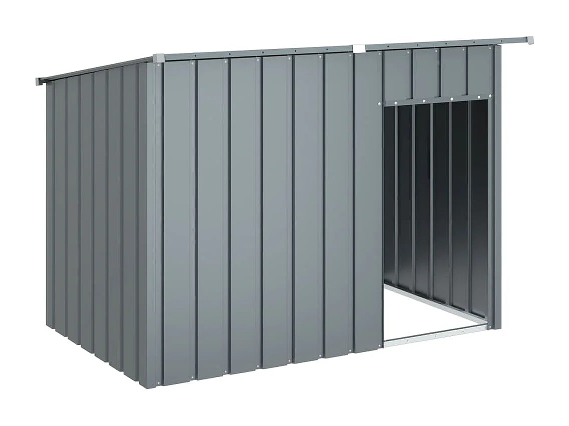 Niche pour chien avec toit anthracite acier galvanisé