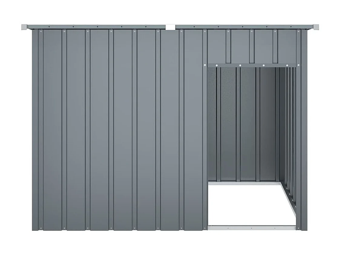 Niche pour chien avec toit anthracite acier galvanisé