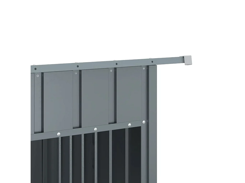 Niche pour chien avec toit anthracite acier galvanisé