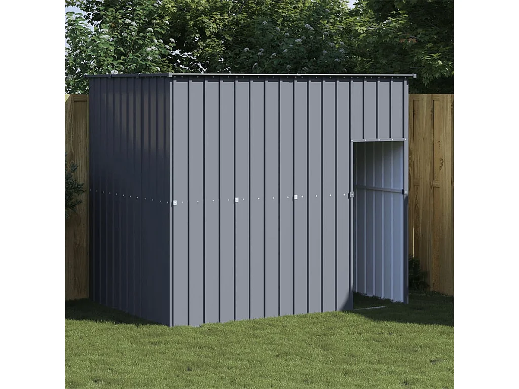 Niche pour chien avec toit anthracite acier galvanisé