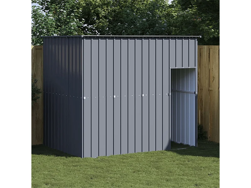 Niche pour chien avec toit anthracite acier galvanisé