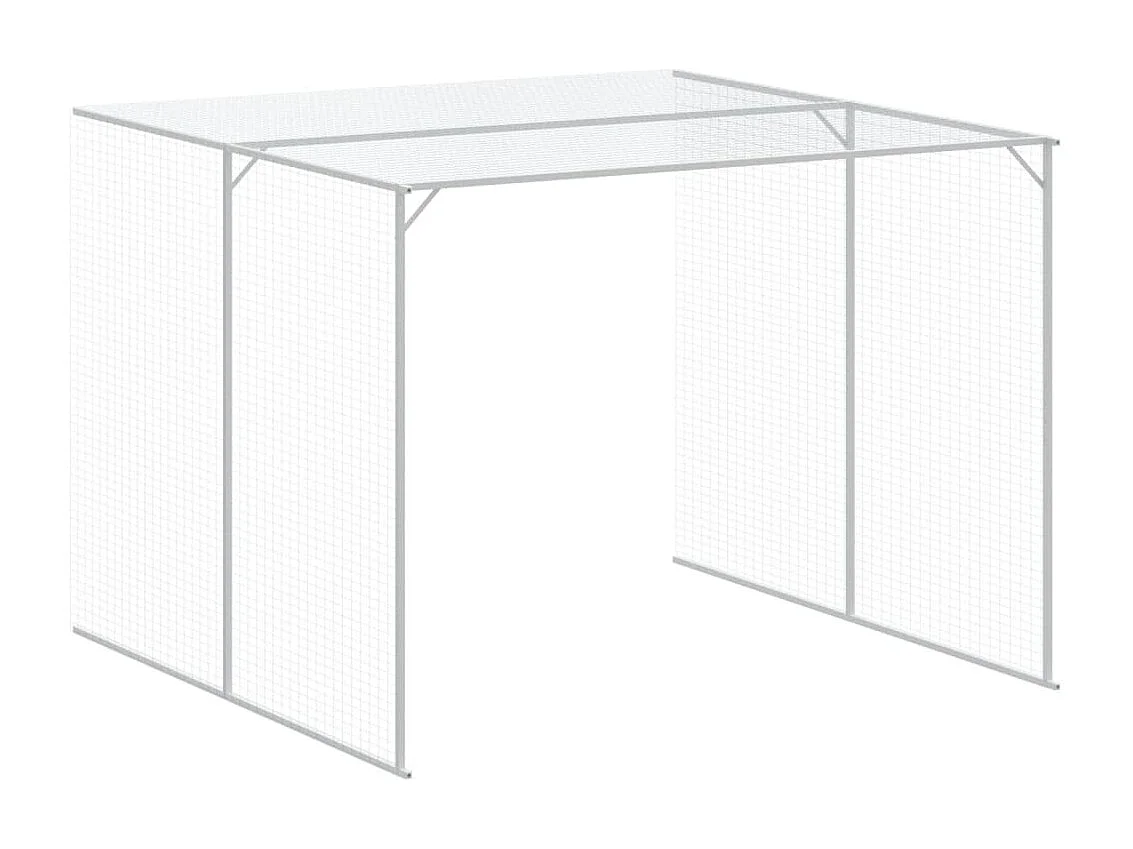 Niche pour chien avec cour gris clair 214x1069x181 cm