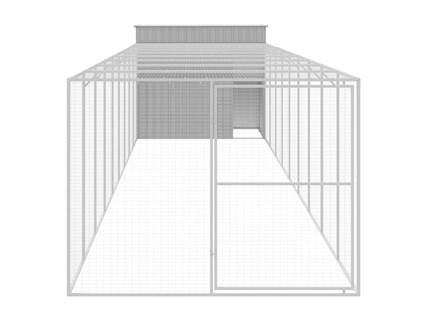 Niche pour chien avec cour gris clair 214x1069x181 cm