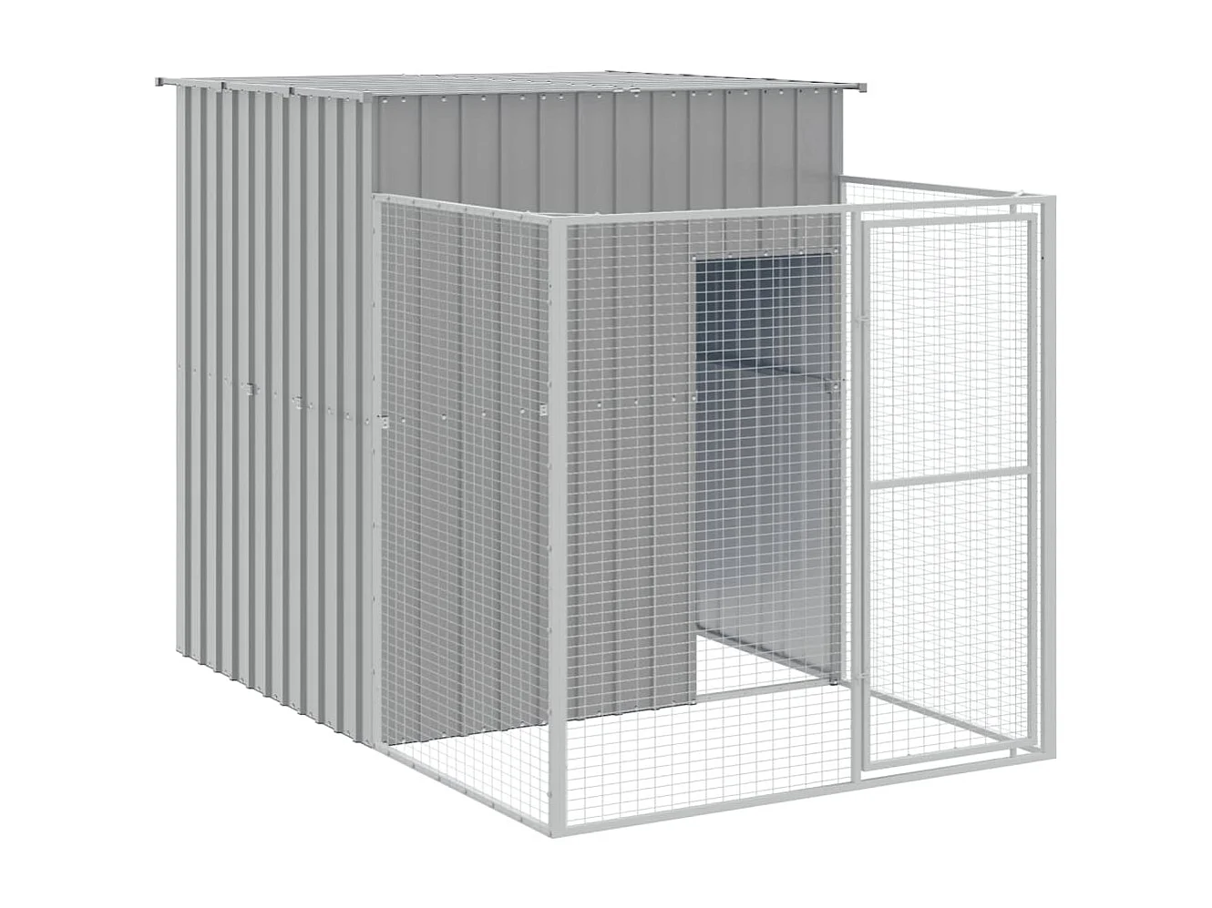 Niche pour chien avec cour gris clair 165x863x181 cm