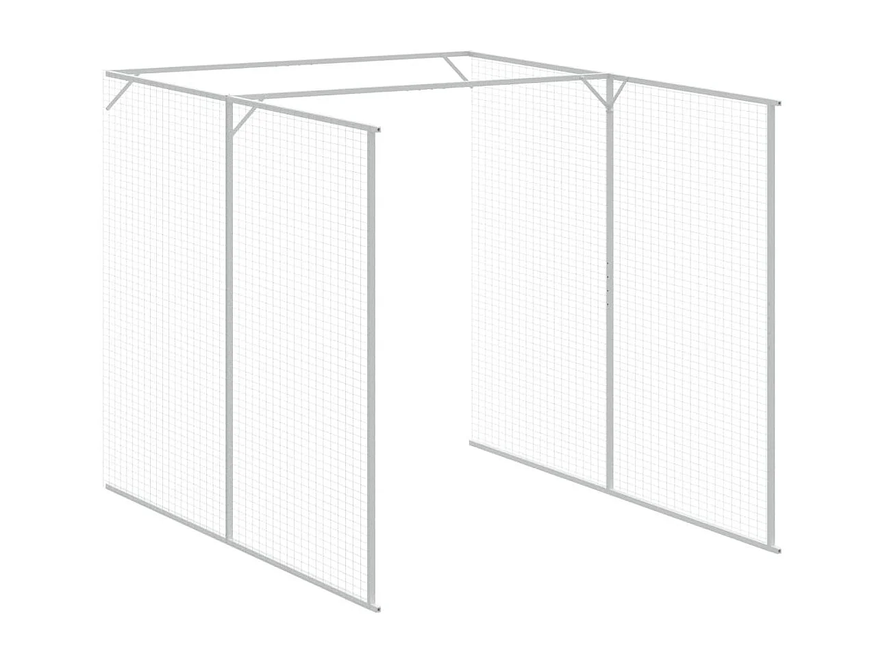 Niche pour chien avec cour gris clair 165x863x181 cm