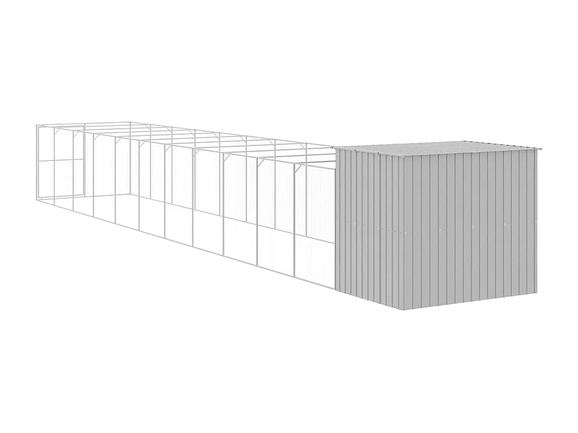 Niche pour chien avec cour gris clair 214x1273x181 cm