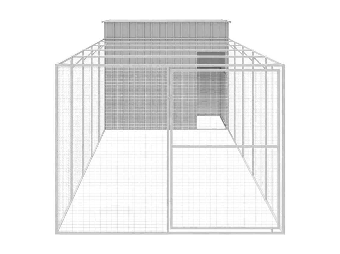 Niche pour chien avec cour gris clair 214x661x181 cm