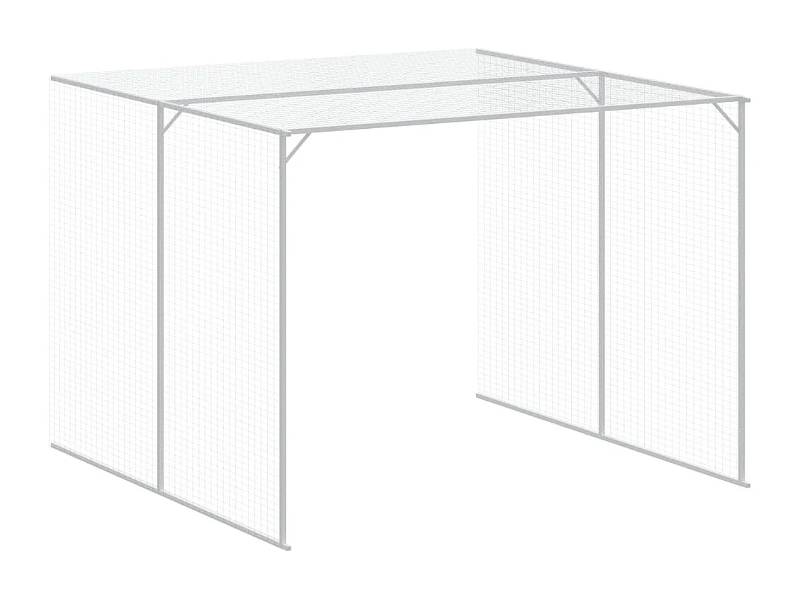 Niche pour chien avec cour gris clair 214x661x181 cm