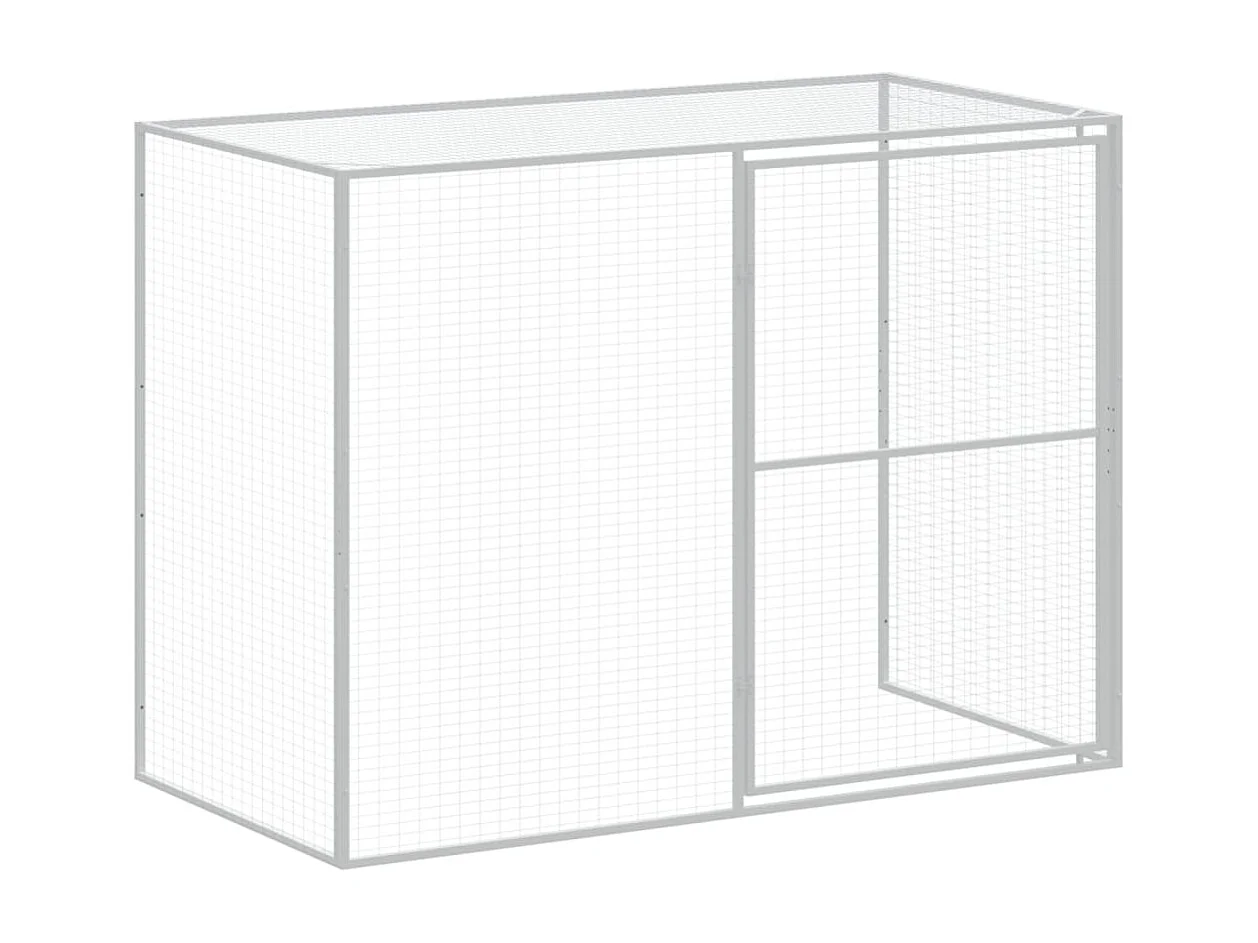 Niche pour chien avec cour gris clair 214x661x181 cm