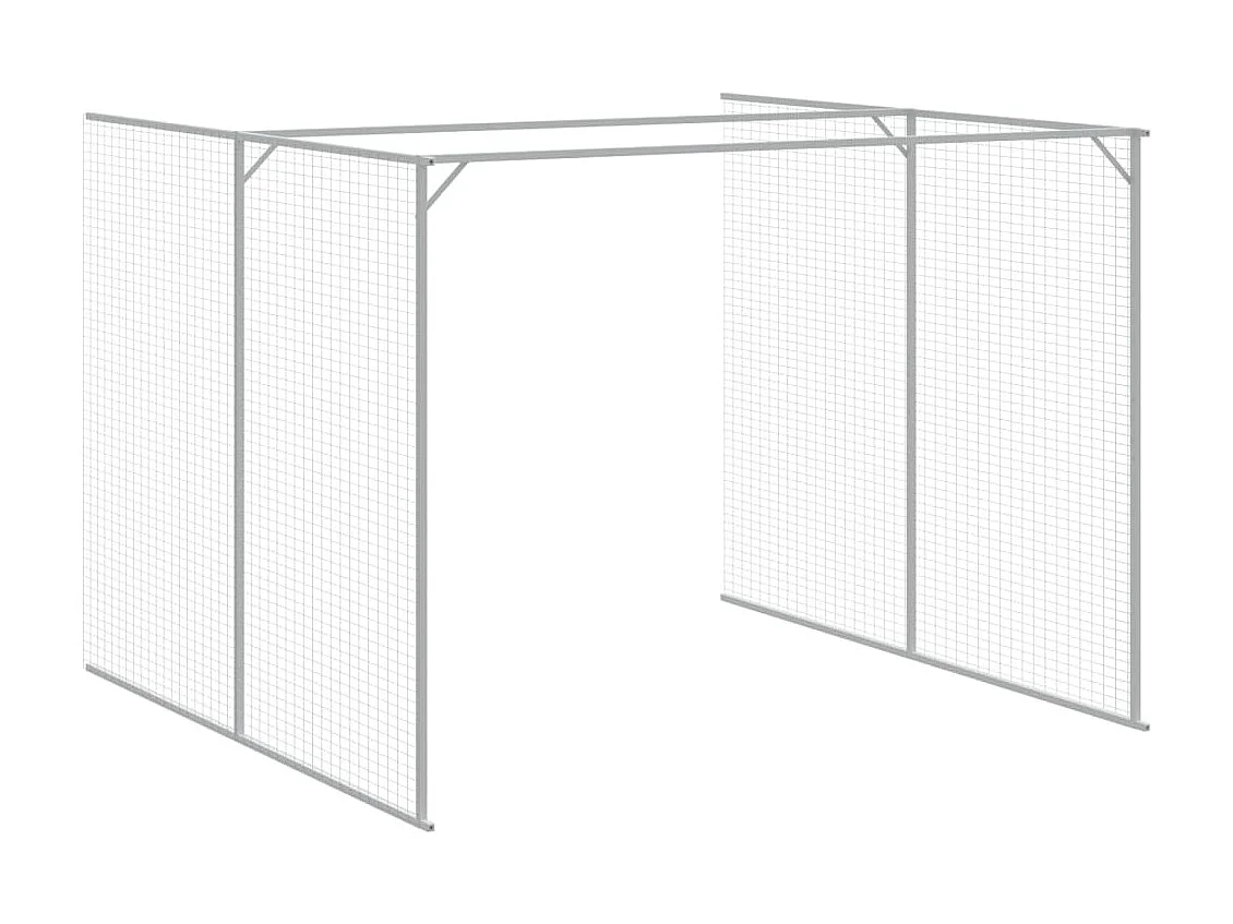 Niche pour chien avec cour gris clair 214x457x181 cm