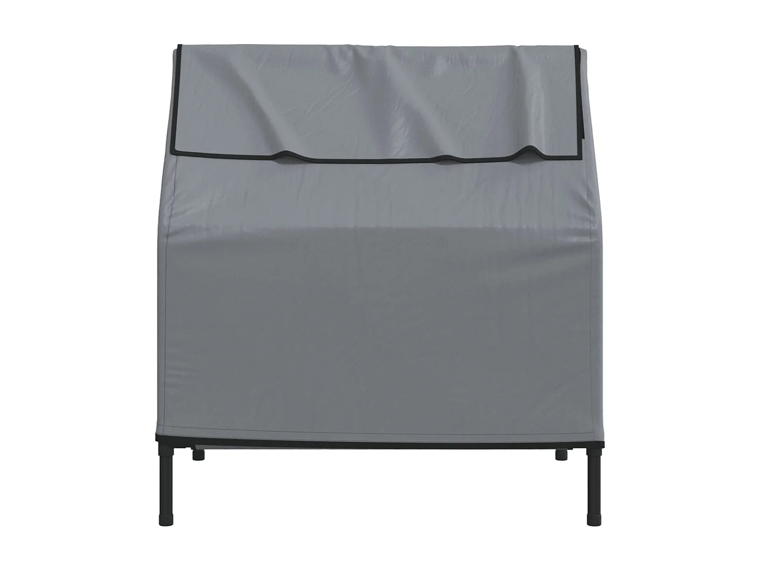 Niche pour chien gris clair tissu oxford et acier