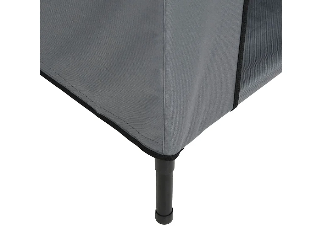 Niche pour chien gris clair tissu oxford et acier