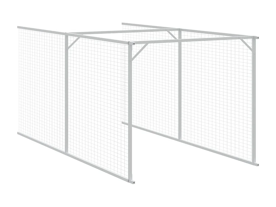 Niche pour chien avec cour anthracite 110x1017x110 cm