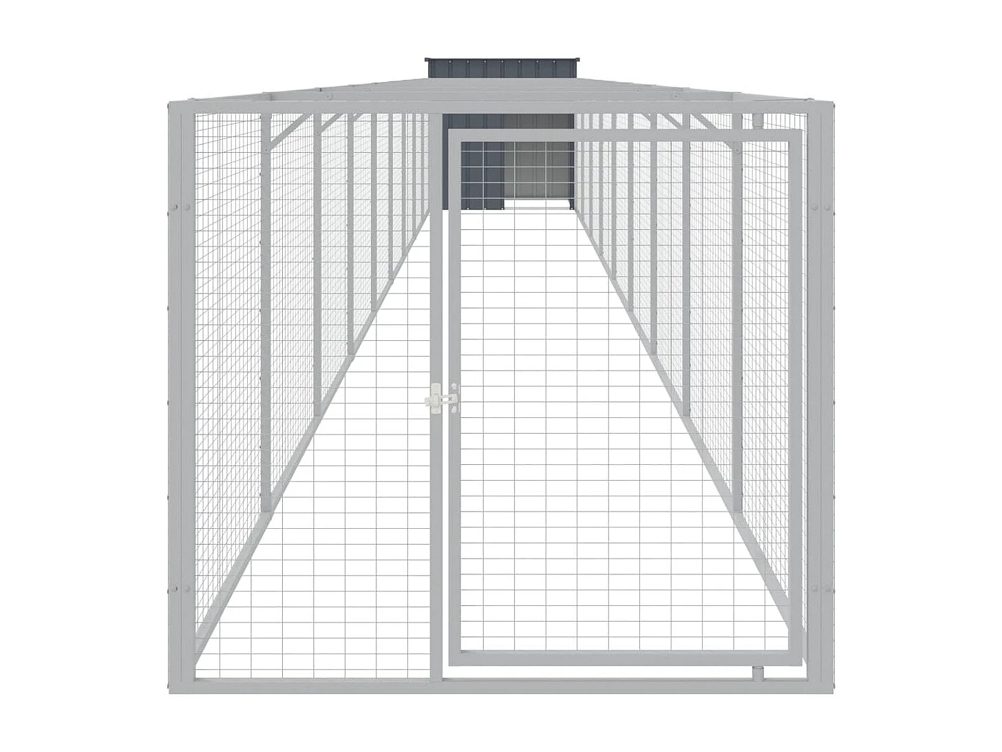 Niche pour chien avec cour anthracite 110x1017x110 cm