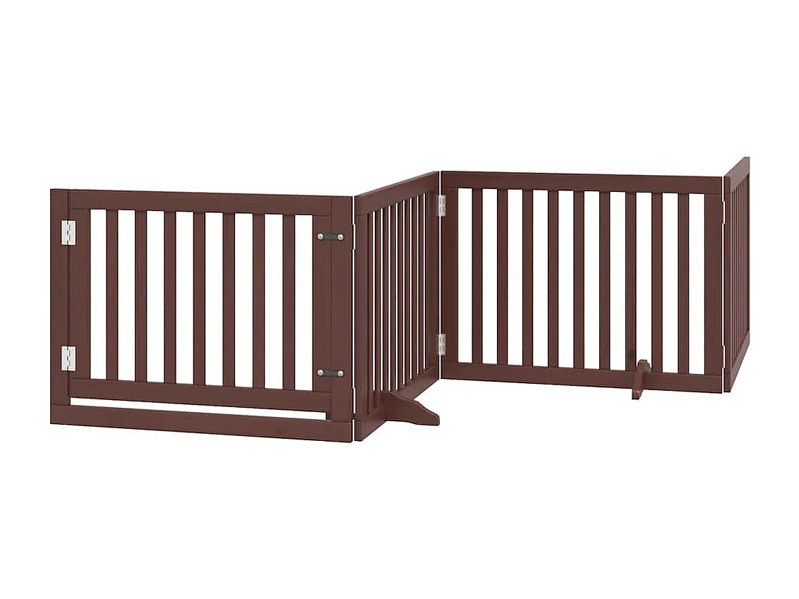 Barrière pour chien porte pliable 10 panneaux bois de peuplier
