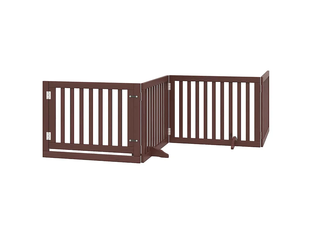 Barrière pour chien porte pliable 10 panneaux bois de peuplier
