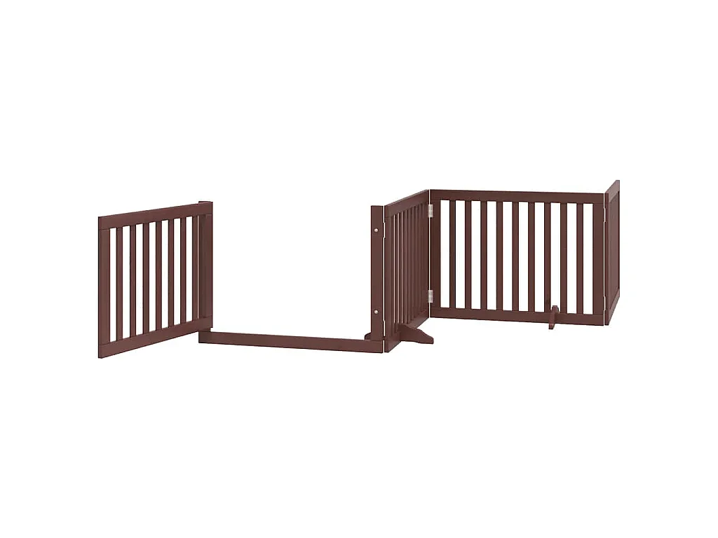 Barrière pour chien porte pliable 10 panneaux bois de peuplier