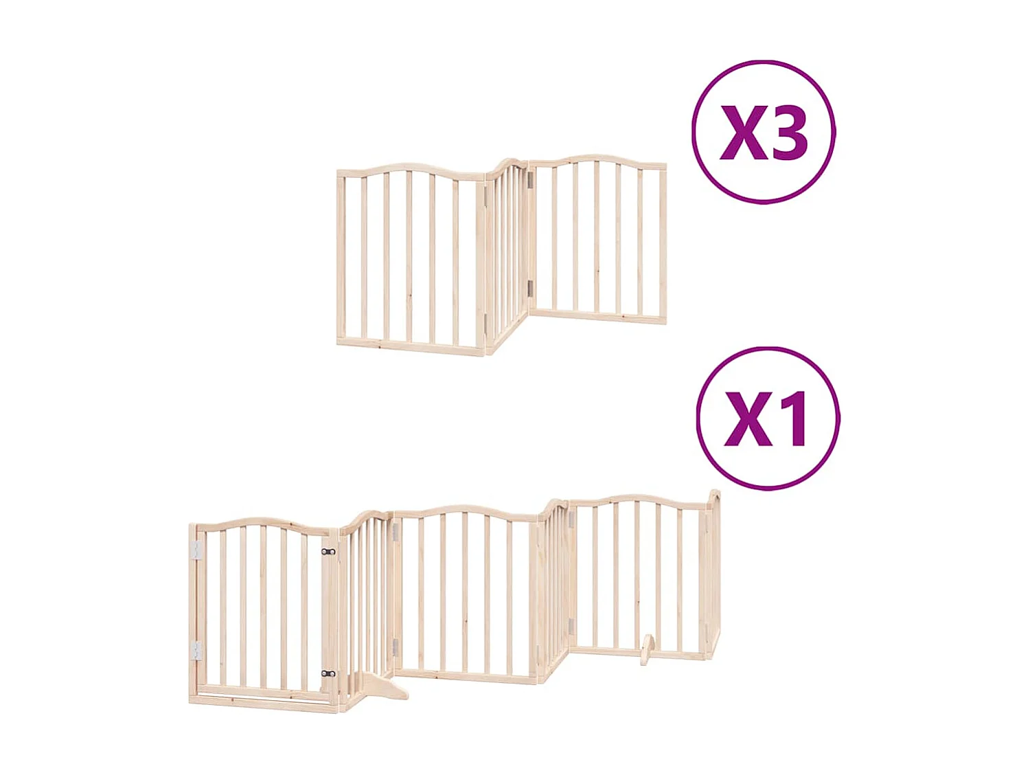 Portão para cães com porta dobrável 15 painéis 750 cm álamo