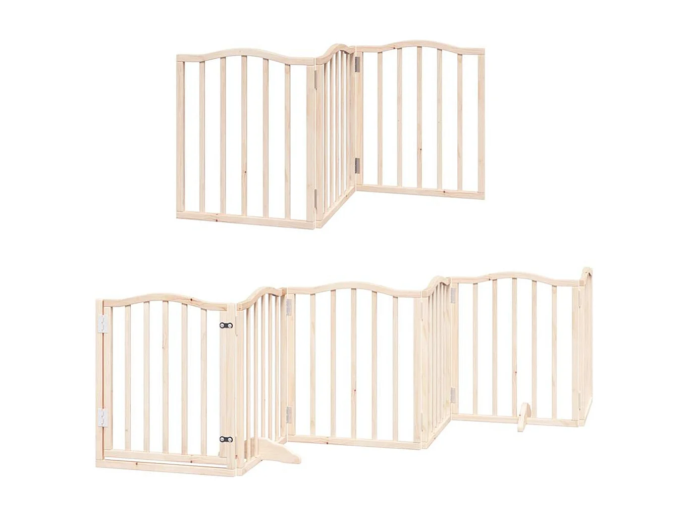 Portão para cães com porta dobrável 15 painéis 750 cm álamo