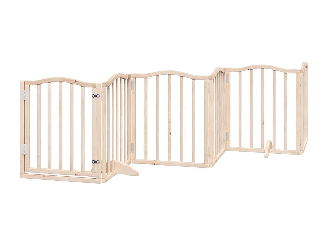 Portão para cães com porta dobrável 15 painéis 750 cm álamo