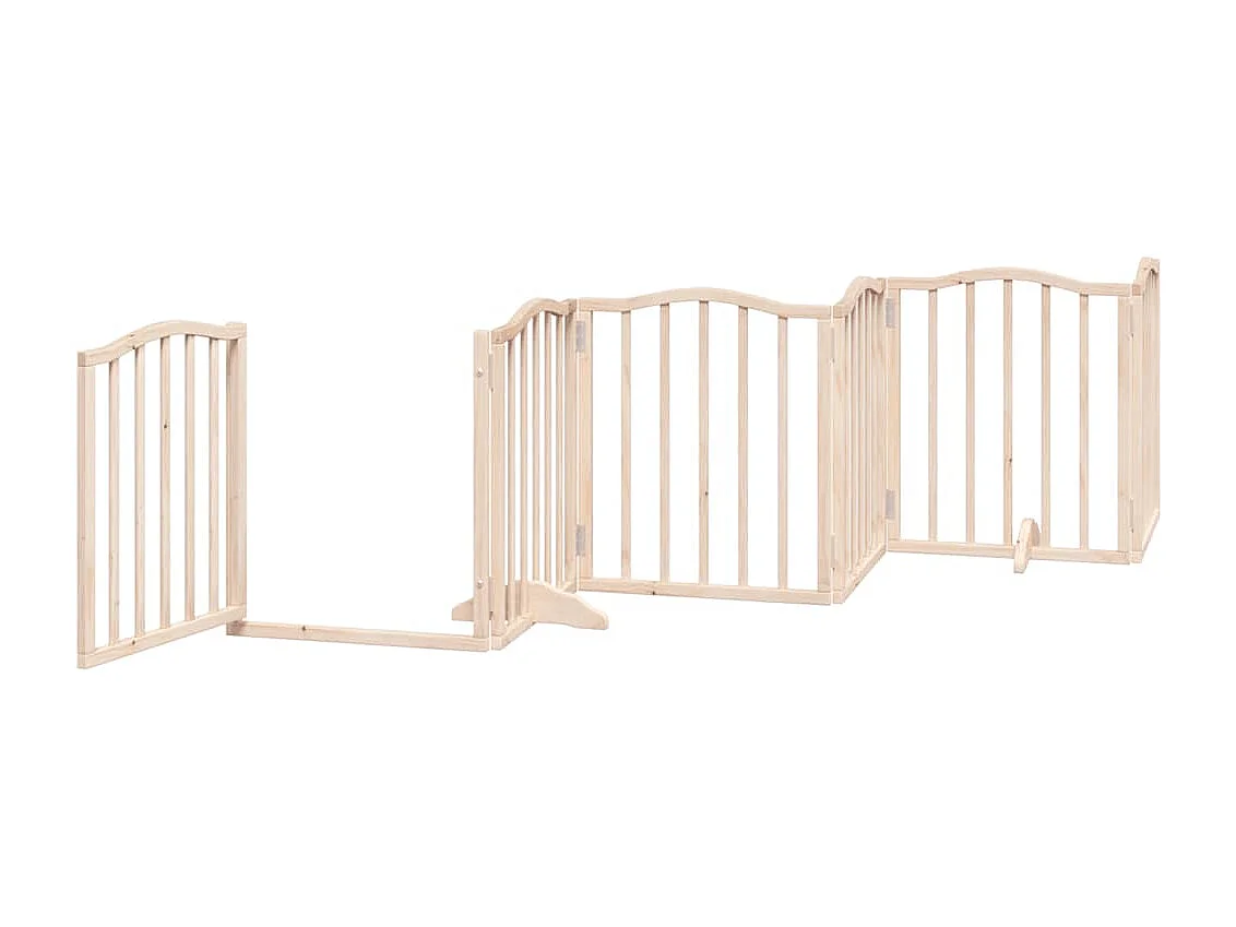 Portão para cães com porta dobrável 15 painéis 750 cm álamo