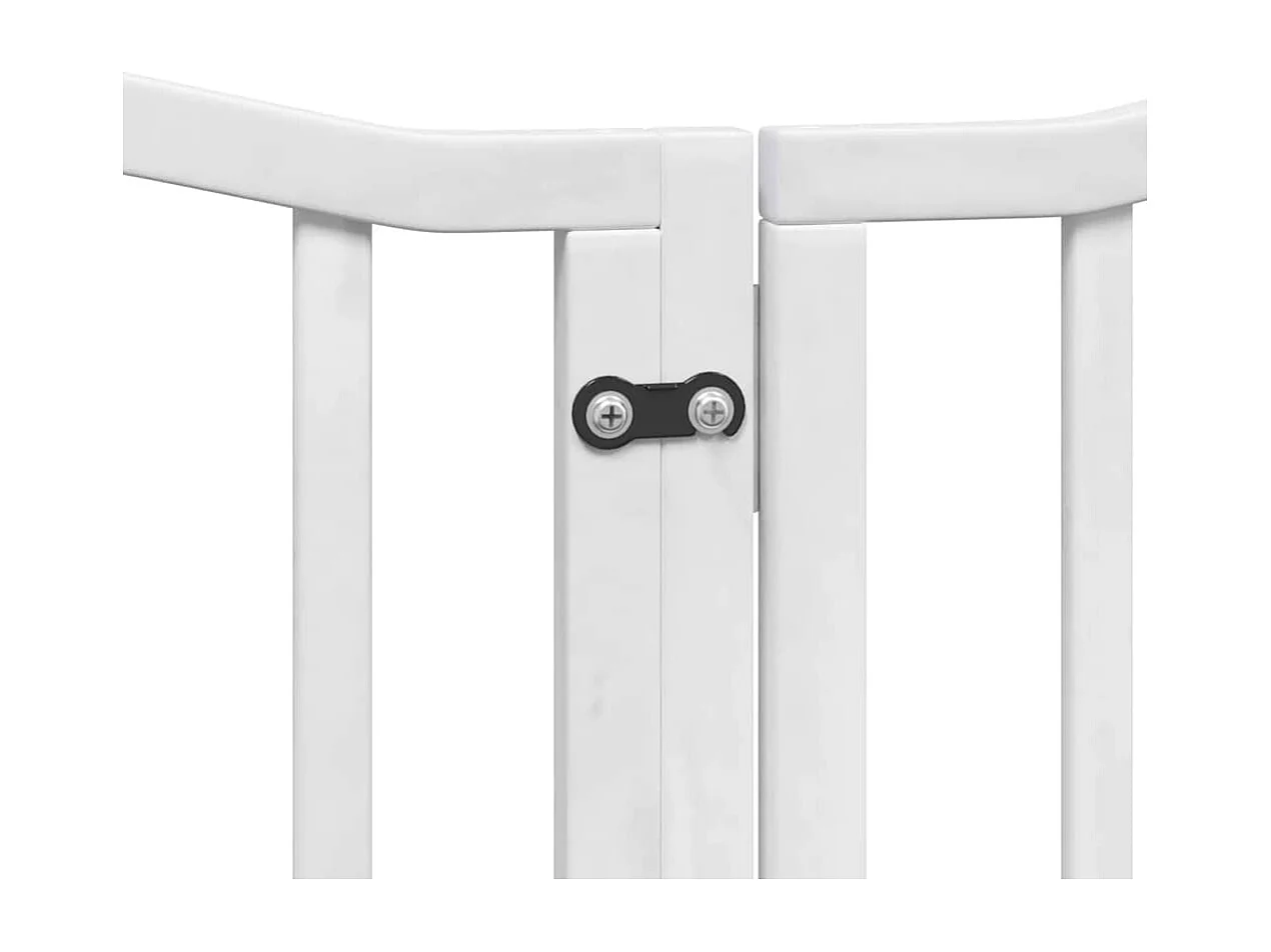 Barrière pour chien porte pliable 9 panneaux blanc bois peuplier