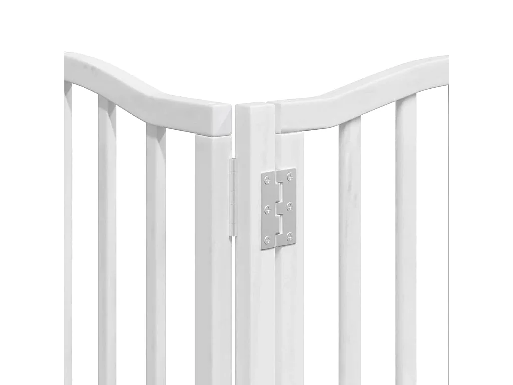 Barrière pour chien porte pliable 9 panneaux blanc bois peuplier