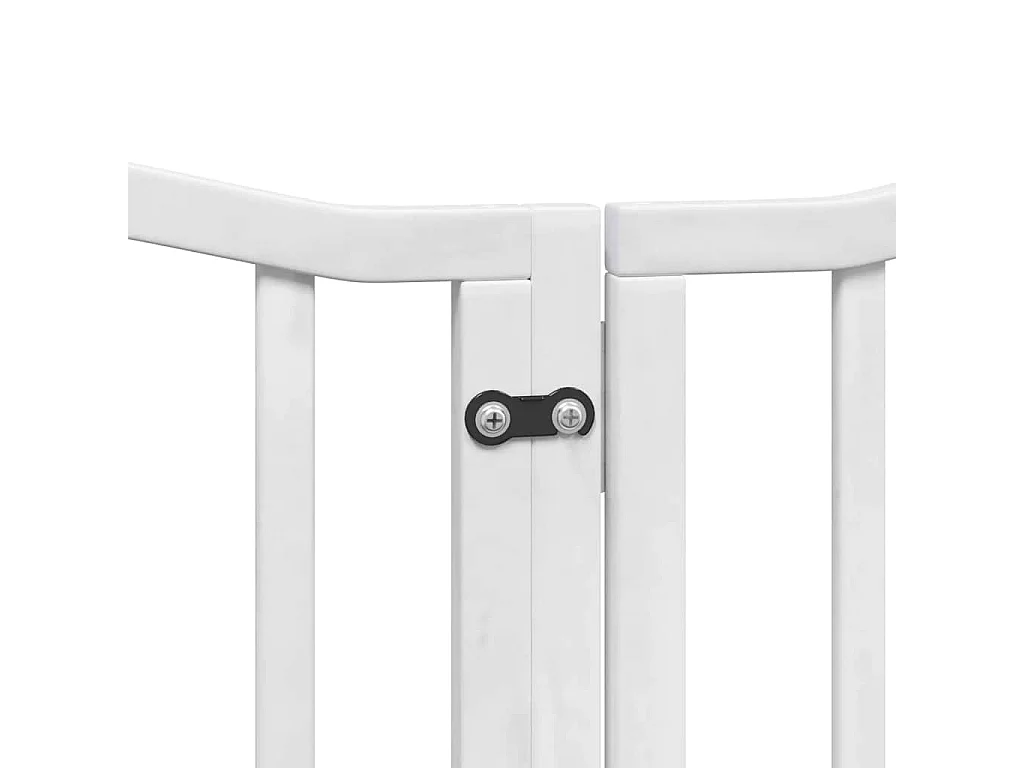 Barrière pour chien porte pliable 9 panneaux blanc bois peuplier