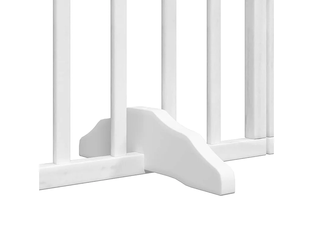 Barrière pour chien porte pliable 9 panneaux blanc bois peuplier