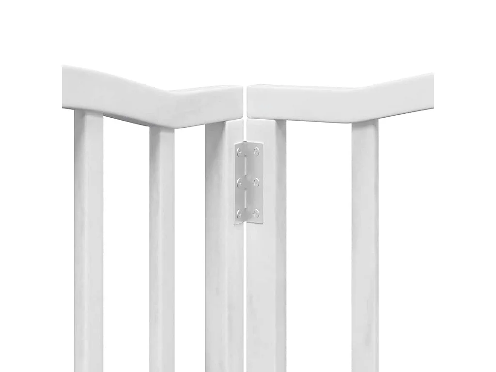 Barrière pour chien porte pliable 9 panneaux blanc bois peuplier