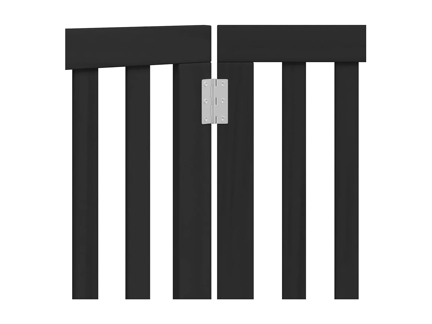 Barrière pour chien pliable 3 panneaux noir bois de peuplier